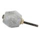 Grey Round Hexagon Stone Cabinet Knobs